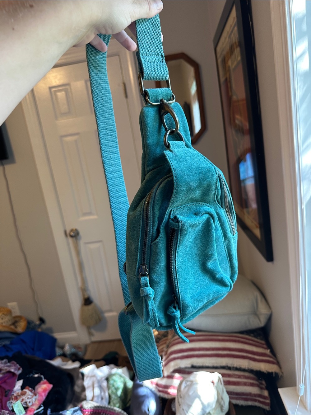 Hudson Suede Sling Bag Free People
